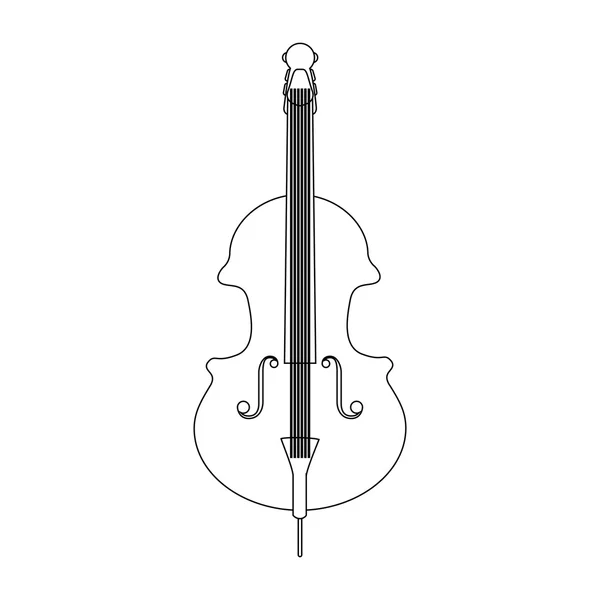 Violino isolato — Vettoriale Stock