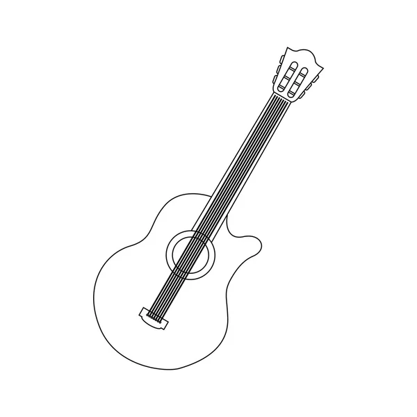 Guitarra aislada — Vector de stock