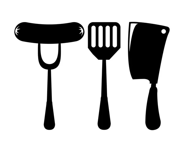 BBQ-pictogram — Stockvector