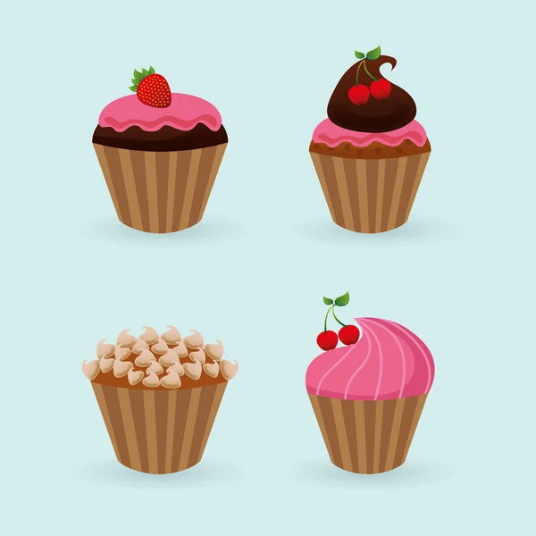 Dulce cupcake — Archivo Imágenes Vectoriales