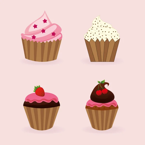 Dulce cupcake — Archivo Imágenes Vectoriales