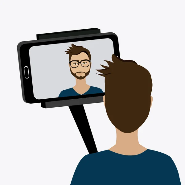 Ilustración de diseño selfie . — Vector de stock