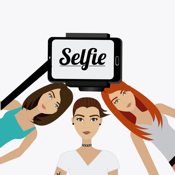 Selfie ontwerp illustratie. — Stockvector