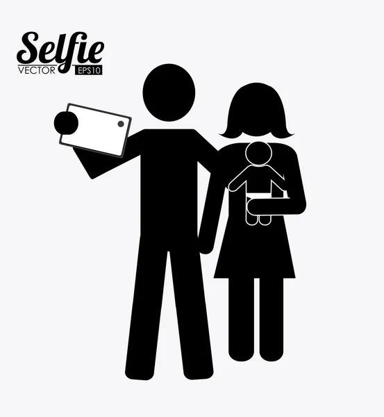 Selfie の設計図. — ストックベクタ