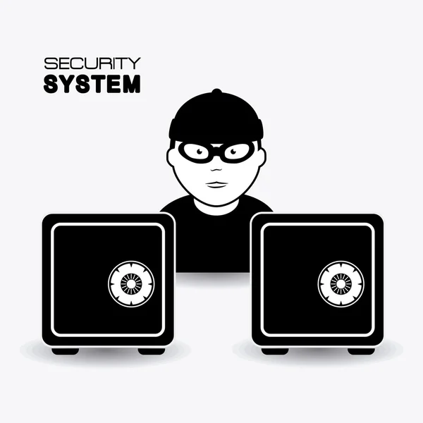 Diseño del sistema de seguridad . — Vector de stock