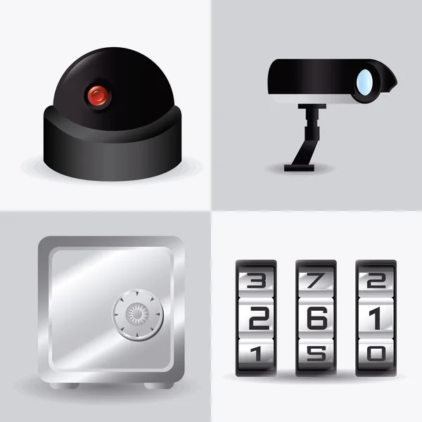 Diseño del sistema de seguridad . — Vector de stock