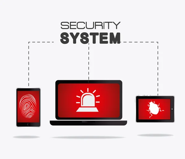 Security systeemontwerp. — Stockvector