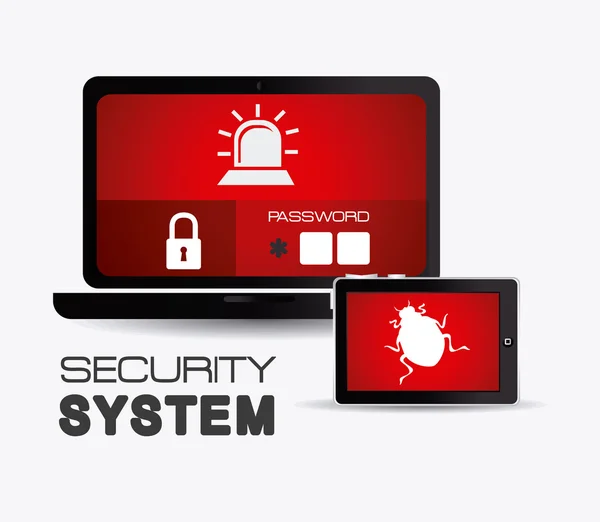 Security systeemontwerp. — Stockvector