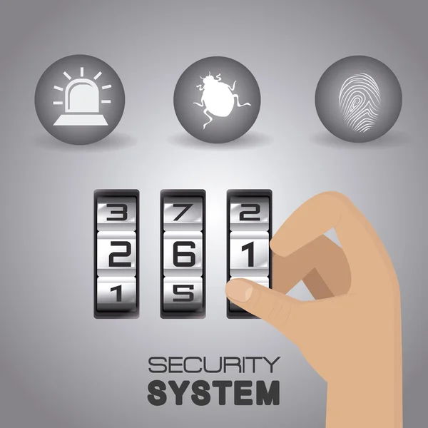 Diseño del sistema de seguridad . — Vector de stock