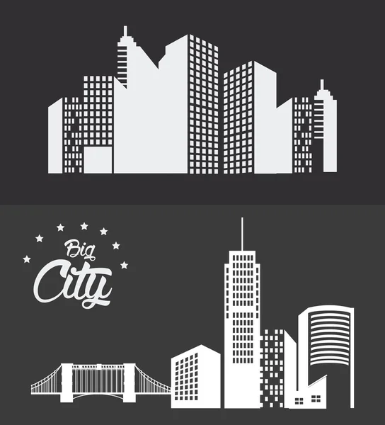 Stad ontwerp illustratie — Stockvector