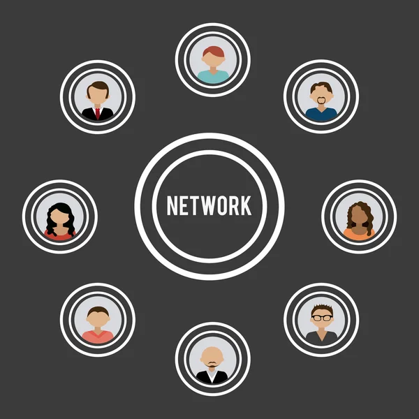 ネットワークの設計図 — ストックベクタ