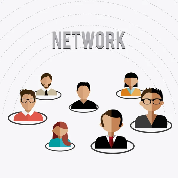 Network design illustration — Stock vektor