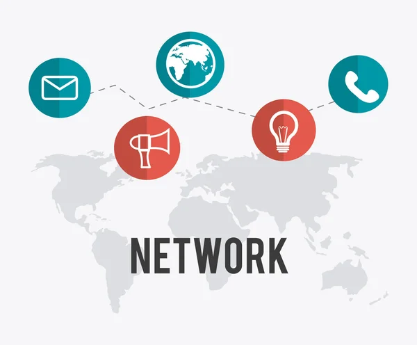 ネットワークの設計図 — ストックベクタ