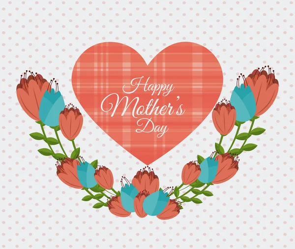 Projeto de cartão Feliz Dia das Mães . — Vetor de Stock