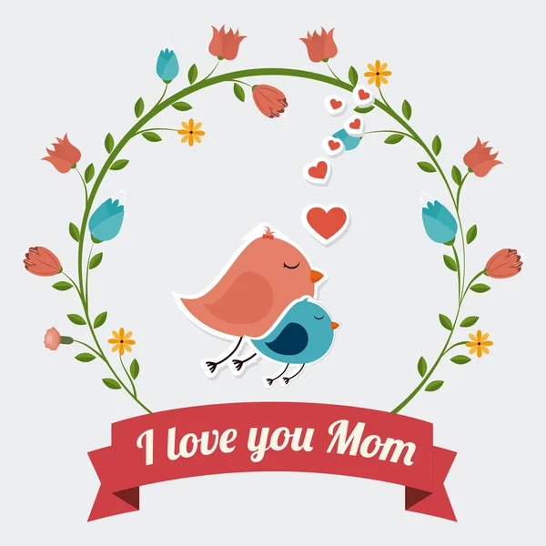 Conception de carte Happy Mothers Day . — Image vectorielle