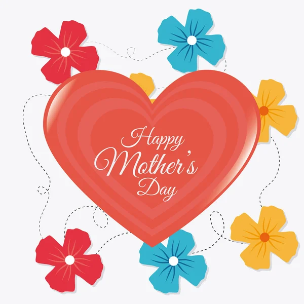 Happy Mothers Day disegno della carta . — Vettoriale Stock