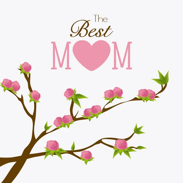 Happy Mothers Day disegno della carta . — Vettoriale Stock