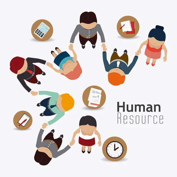 Human resources design. — Stock Vector