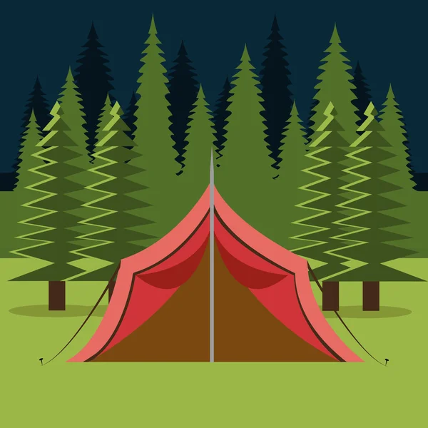 Diseño de camping . — Archivo Imágenes Vectoriales