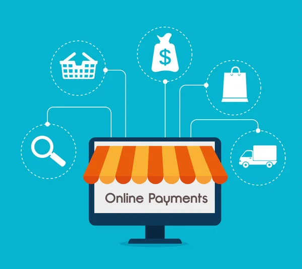 Online payments design. — Stock Vector