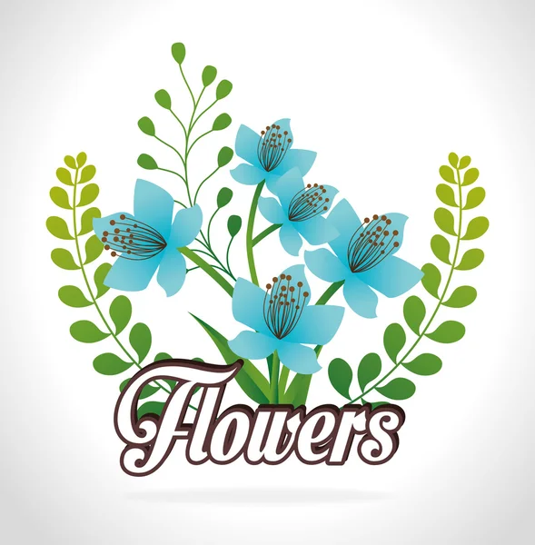 Diseño de flores . — Archivo Imágenes Vectoriales