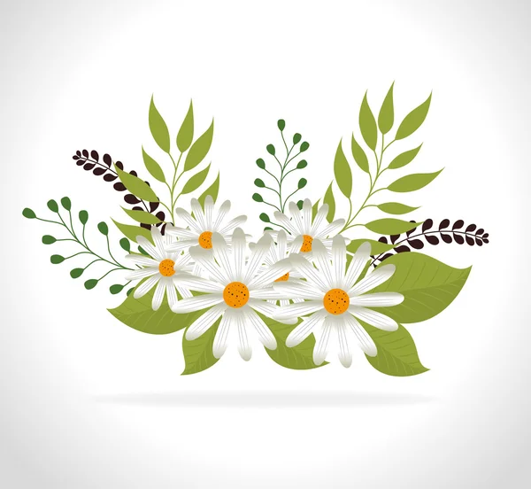 Diseño de flores . — Vector de stock