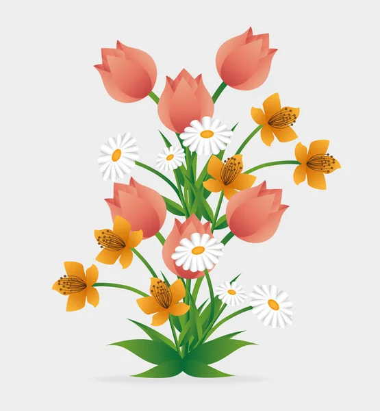 Diseño de flores . — Vector de stock