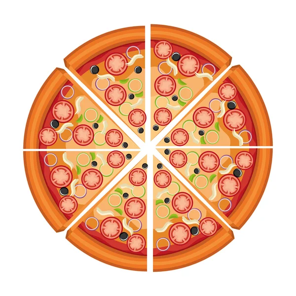 Diseño de pizza . — Archivo Imágenes Vectoriales