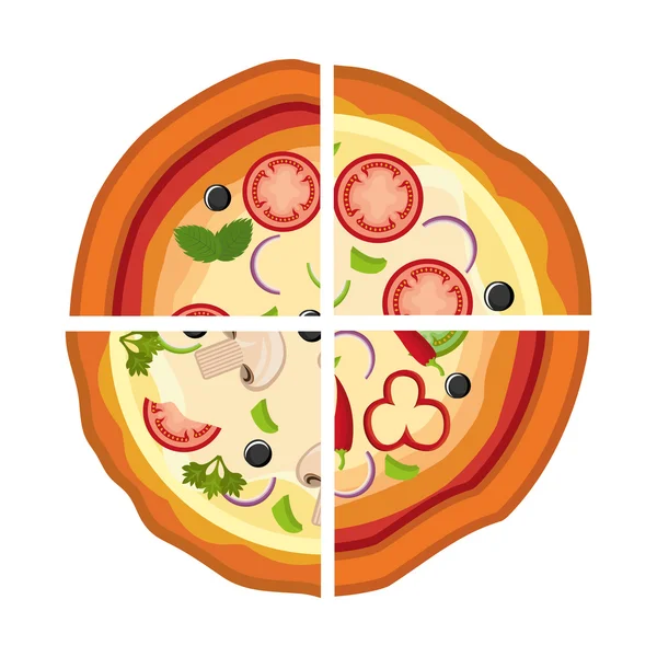 Diseño de pizza . — Vector de stock