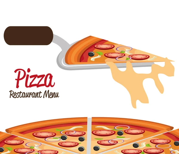 Diseño de pizza . — Archivo Imágenes Vectoriales