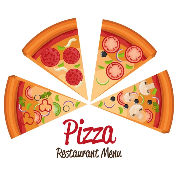 Pizza ontwerp. — Stockvector