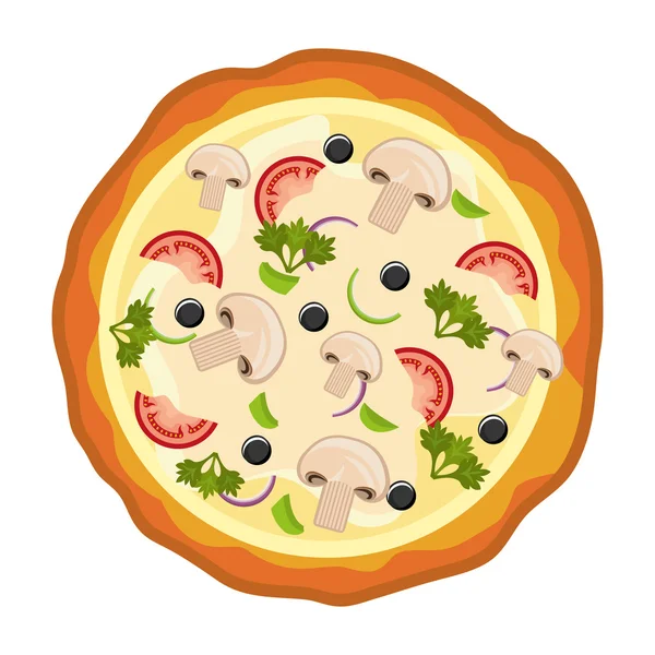 Conception de pizza . — Image vectorielle