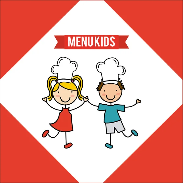 Menú Niños — Vector de stock