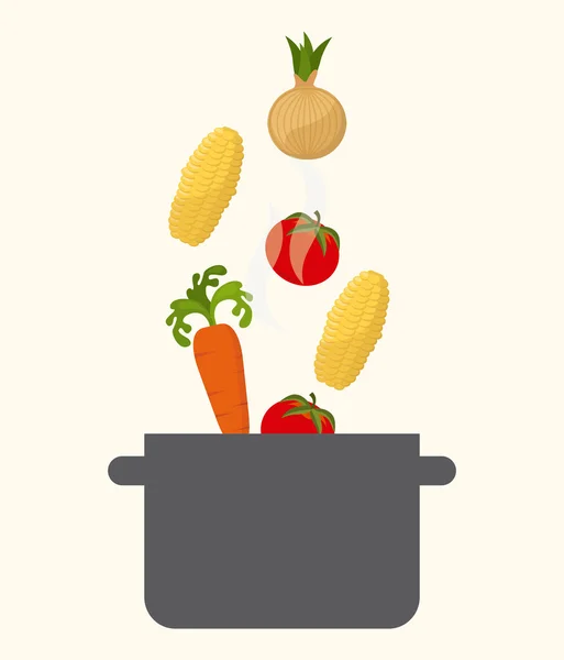 Cuisson des aliments — Image vectorielle