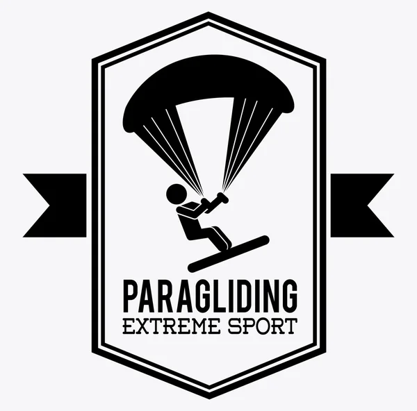 Paragliding sport — Stock Vector