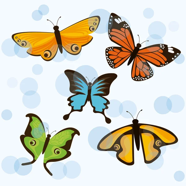 Fjärilar-kort — Stock vektor