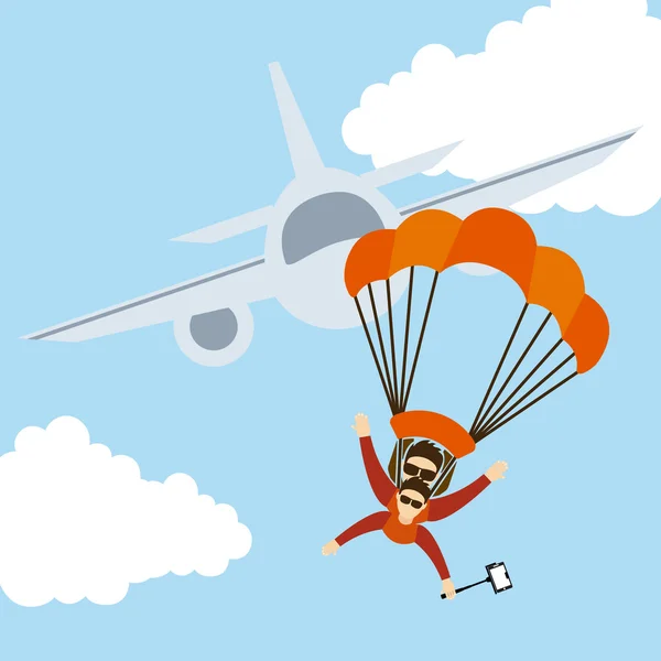 Saut Parachute Avion Images Vectorielles Saut Parachute Avion Vecteurs Libres De Droits Depositphotos