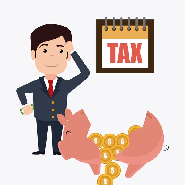 Desenho de impostos . — Vetor de Stock