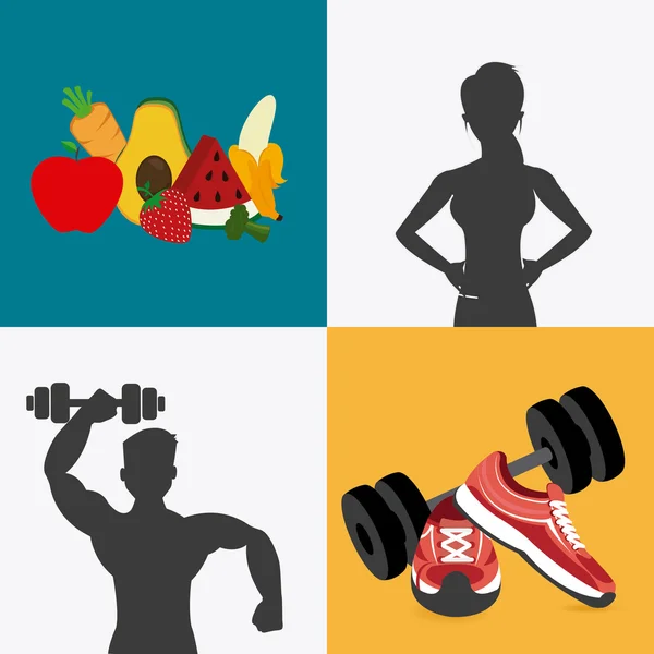 Conception de fitness . — Image vectorielle