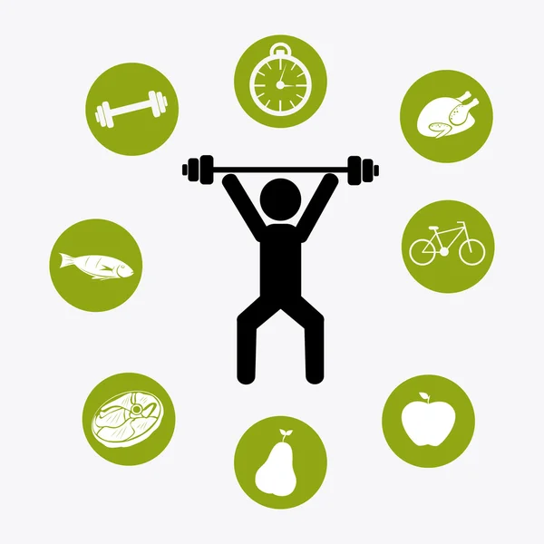 Diseño de fitness . — Vector de stock