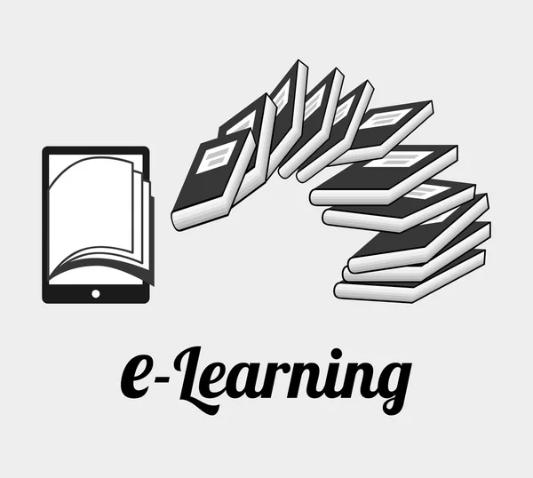 E-learning concept — Stock Vector