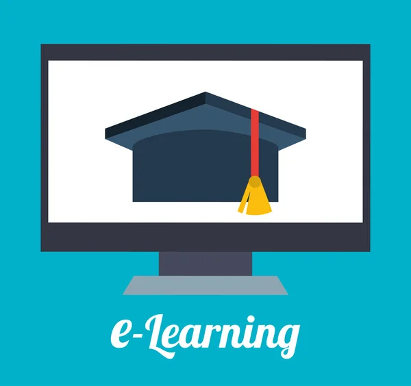Concetto di e-learning — Vettoriale Stock