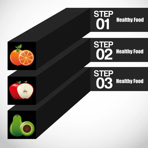 Infografiken für gesunde Ernährung — Stockvektor