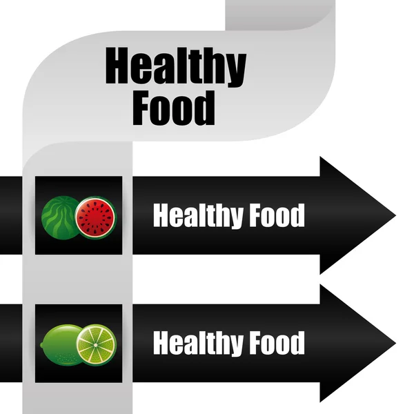 Infografis makanan sehat - Stok Vektor