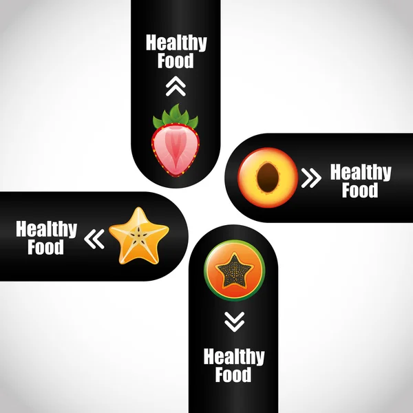 Alimentos saludables Infografías — Vector de stock