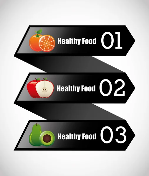 Alimentos saludables Infografías — Vector de stock