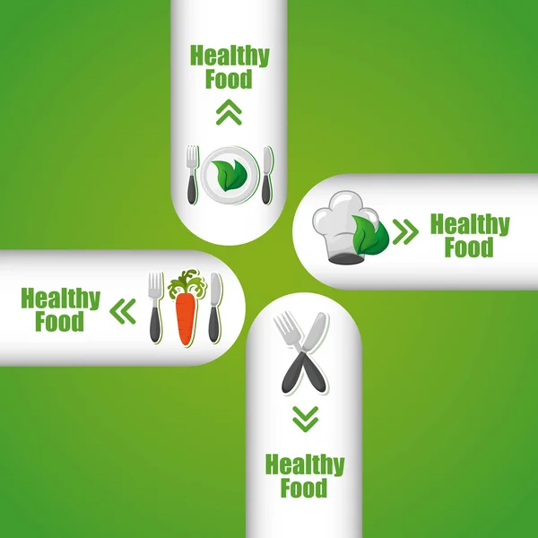 Gezond voedsel infographics — Stockvector