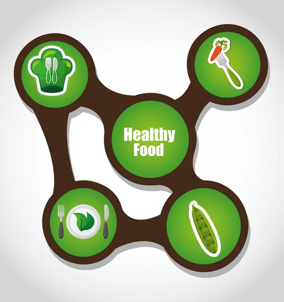 Sağlıklı gıda infographics — Stok Vektör