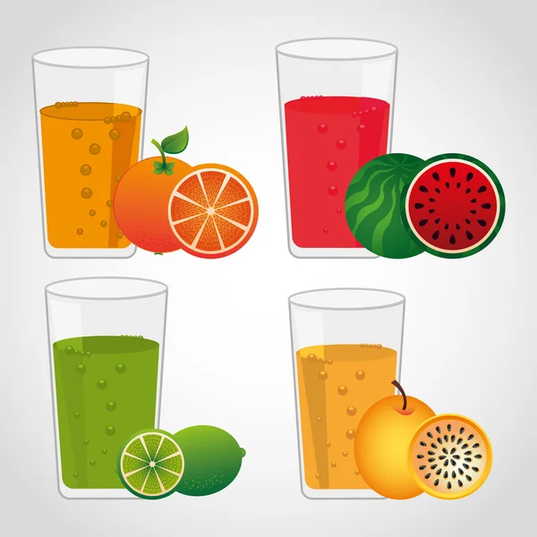 Design de suco de frutas — Vetor de Stock