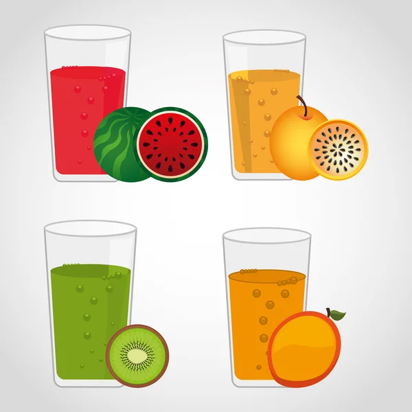 Diseño de fruta de zumo — Archivo Imágenes Vectoriales